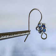 Швензы "Цветок", цвет античное серебро, 18х18х3 мм