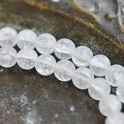 Бусина, стекло "Кракле", цвет прозрачный матовый, 10 мм