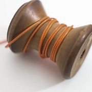 Шнур вощеный, цвет оранжевый темный, 1 мм