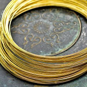 Проволока стальная для ожерелья, с памятью, цвет золото, 11.5х1 мм