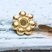 Разделитель для бусин "Ромашка", цвет золотой, 6х1.5 мм  (уп 30 +/-2 шт)