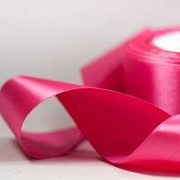 Лента, атлас, цвет малиновый яркий, ширина 50 мм