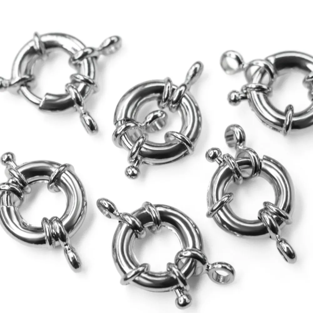 Замочки замочек-кольцо, цвет платина, 12.5-13x6 мм