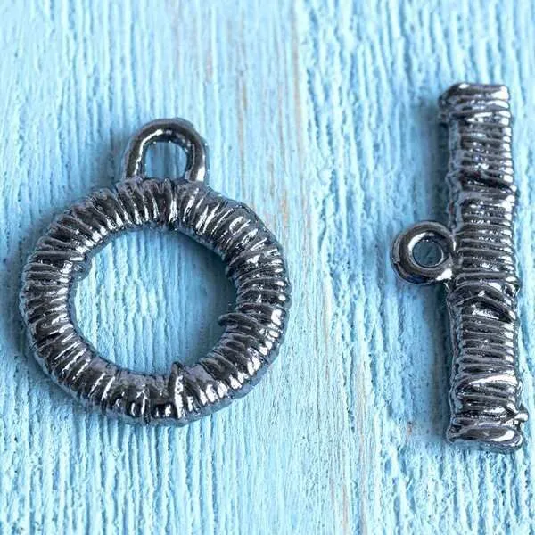 Замочки тоггл "тёрн", цвет черный, 20x16x2.5 мм