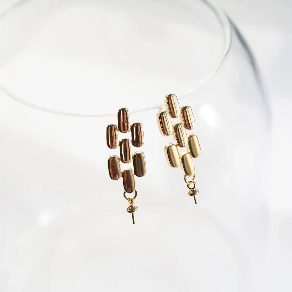 пуссеты "монга", позолоченные, 28x9 мм