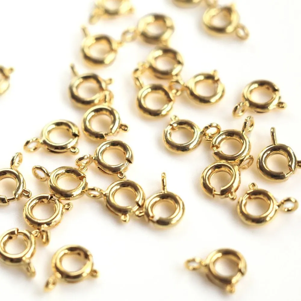 замочек шпрингельный, позолота, 8x5.5x1.5 мм