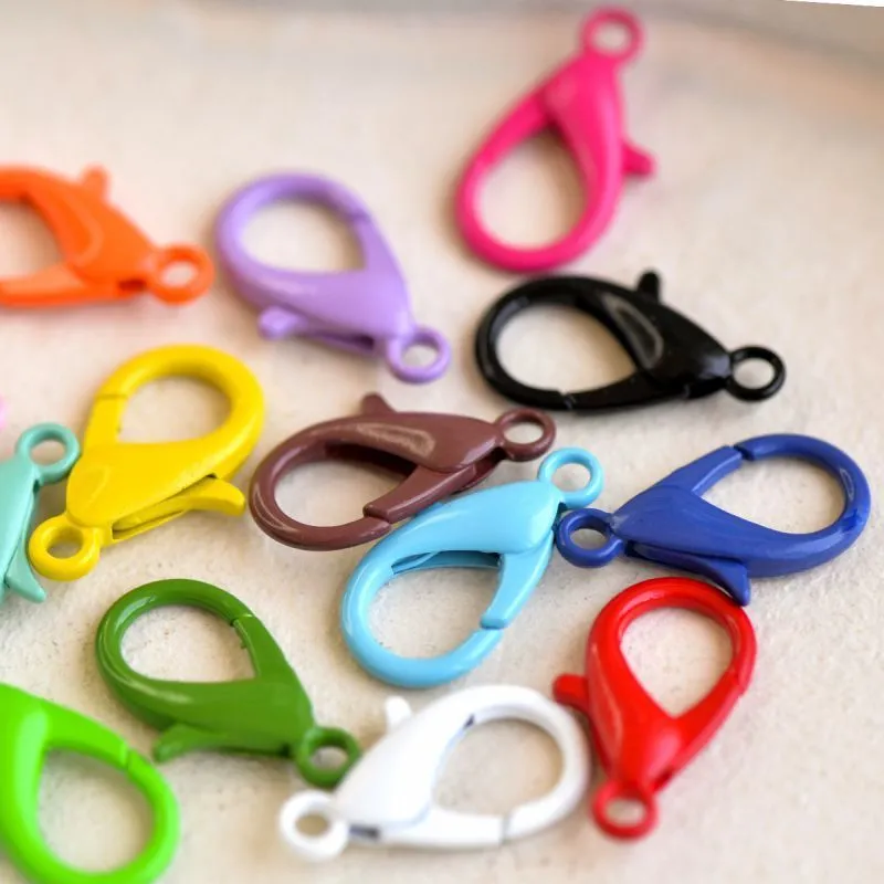 Замочки замочек-лобстер "рейнбоу", цветовой микс, 21x13x4 мм