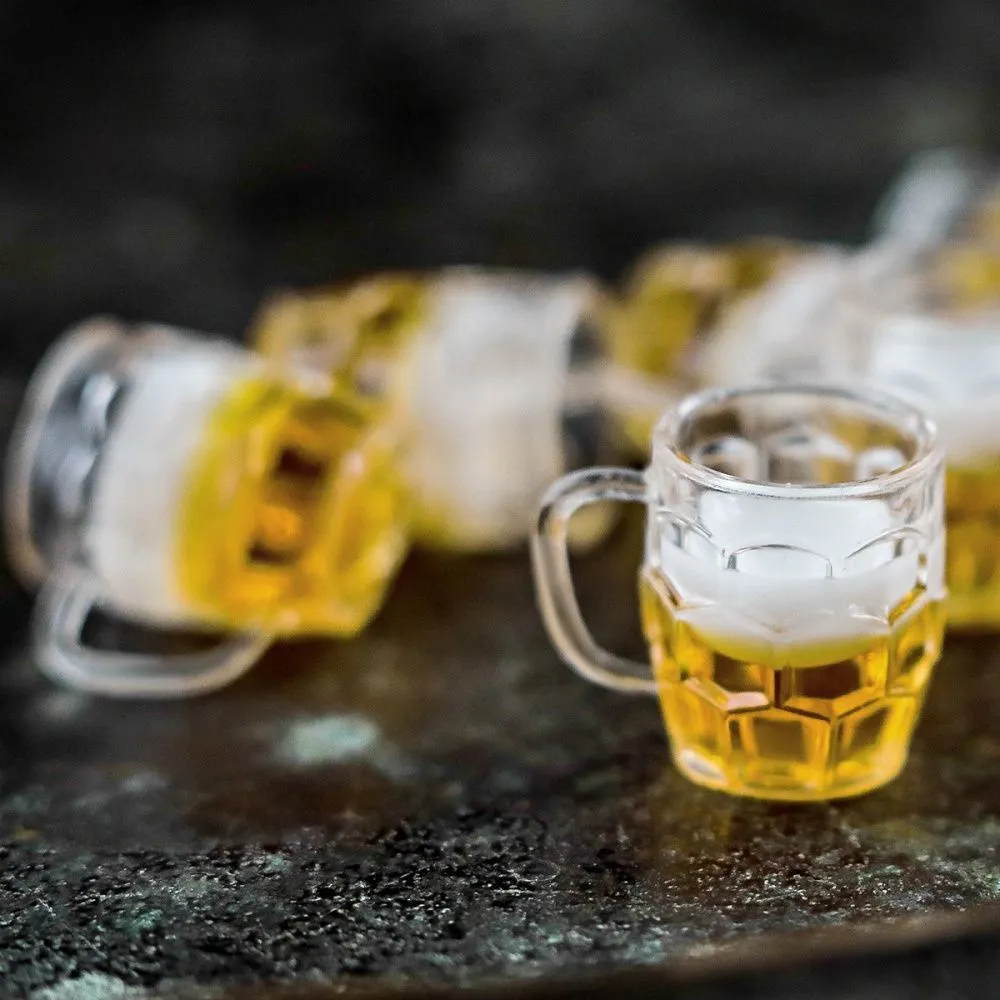 подвеска из смолы "подержи моё пиво", цвет прозрачный/желтый, 11.7x14.5 мм