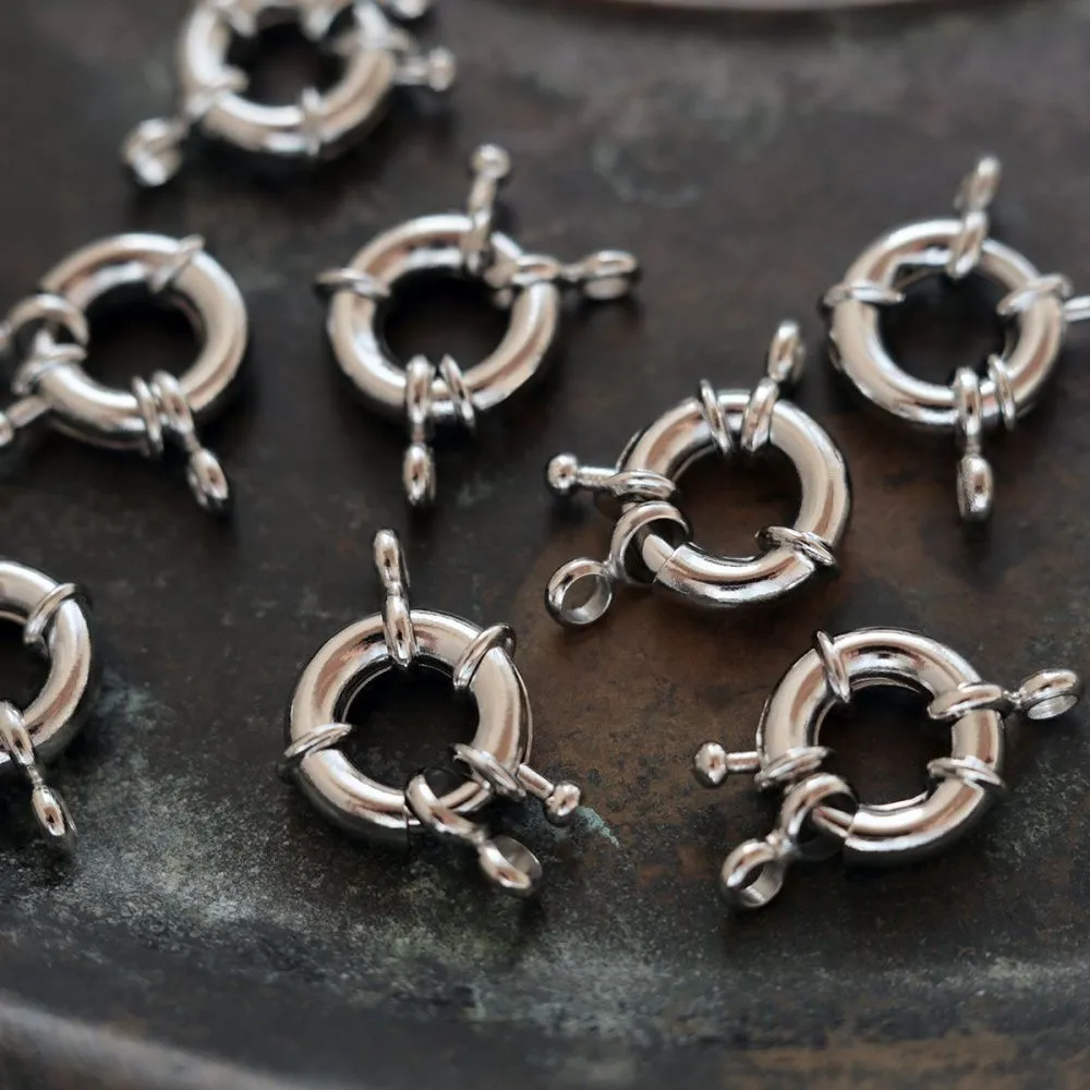 Замочки замочек-кольцо, цвет платина, 12.5-13x6 мм