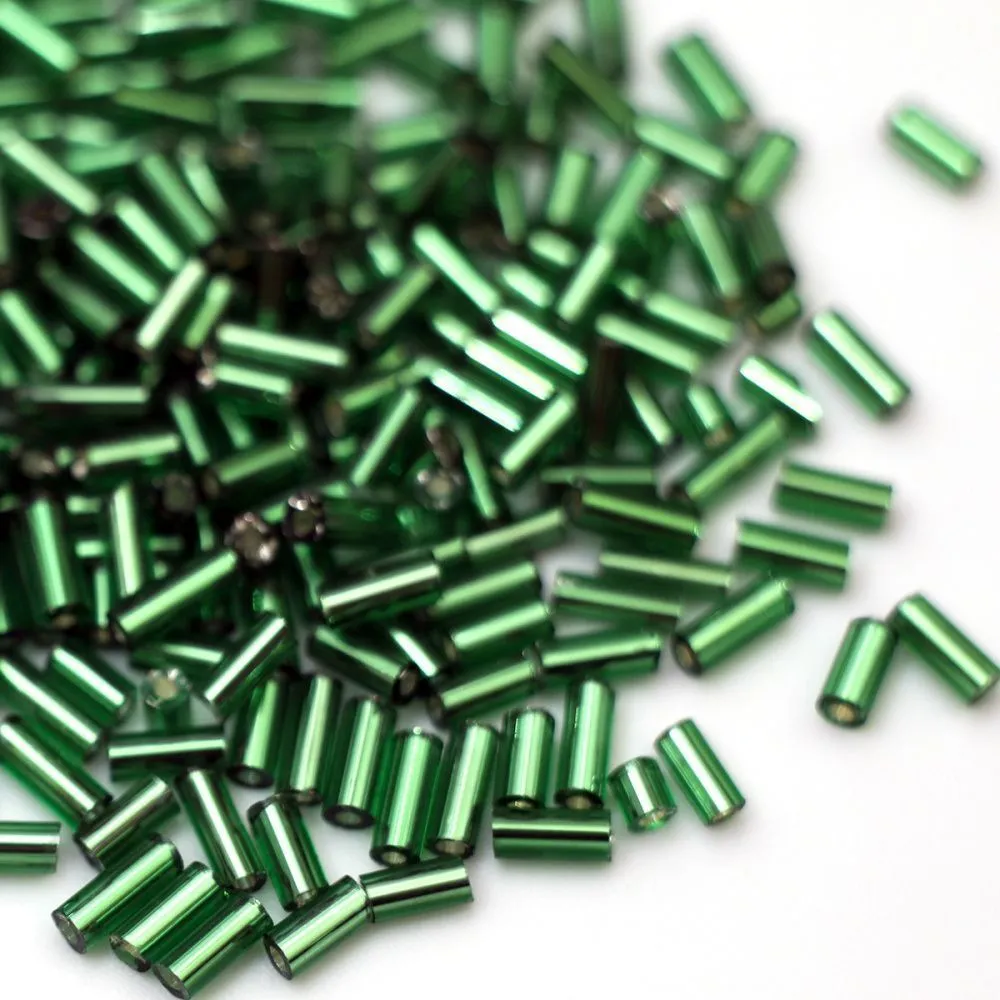 бисер "радуга", рубка, цвет приглушенный зеленый/серебрение (уп 7 г)
