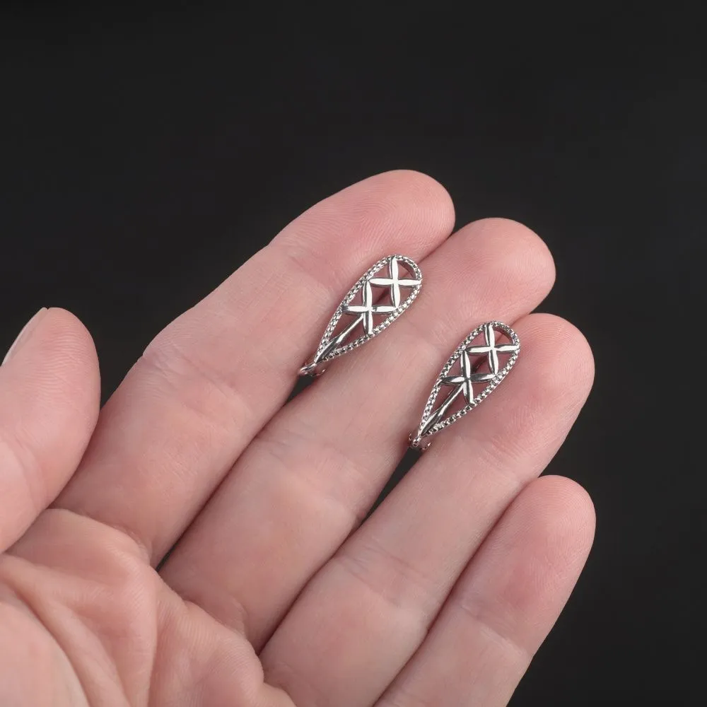 швензы "флай", покрытие платина, 21.5x12x7 мм 