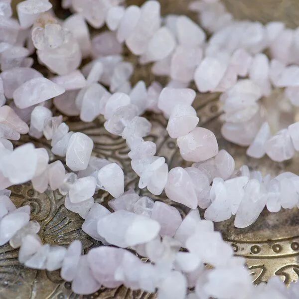 бусина кварц осколки, цвет розовый (уп.20 г)