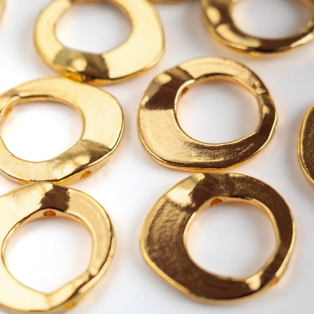 рамка для бусин "спот", цвет золото, 20.5x20.5x3 мм