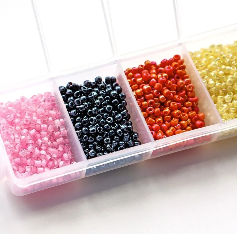 набор бисера круглого "милкшейк", 7 цветов