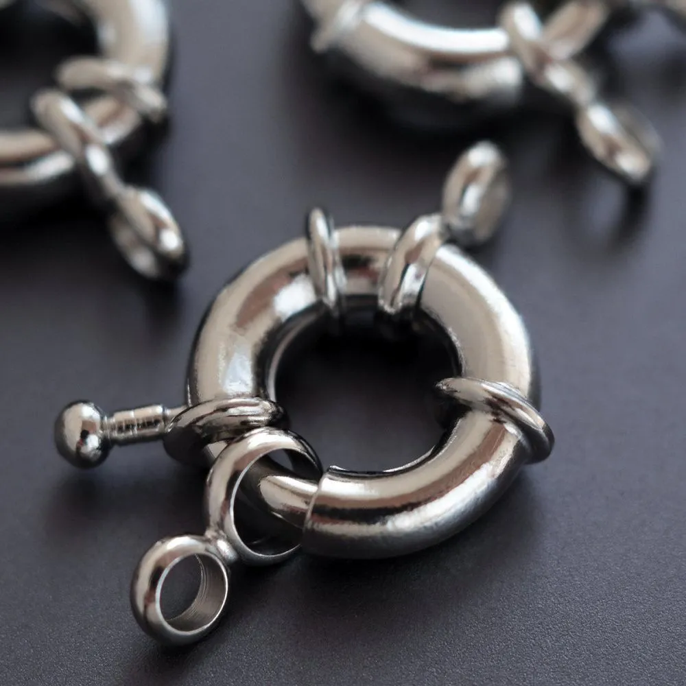Замочки замочек-кольцо, цвет платина, 12.5-13x6 мм