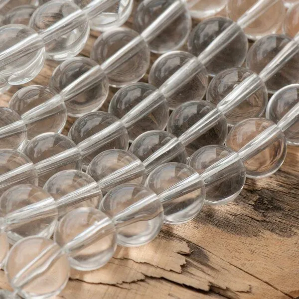 бусина, стекло 12, цвет прозрачный, 11-12 мм