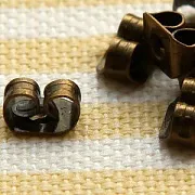 Фиксаторы для сережек, цвет античная бронза, 5.5х4х3 мм