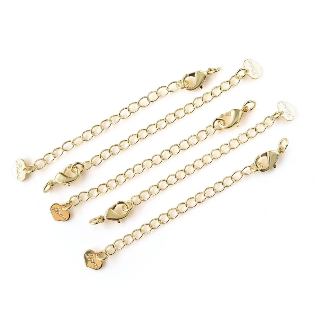 замочек-лобстер с удлинителем, позолота, 67 мм