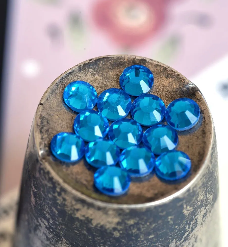 стразы термоклеевые горячей фиксации dmc, морская волна, ss20