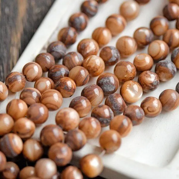 бусина из ракушки, "сишелл", цвет коричневый, 10 мм