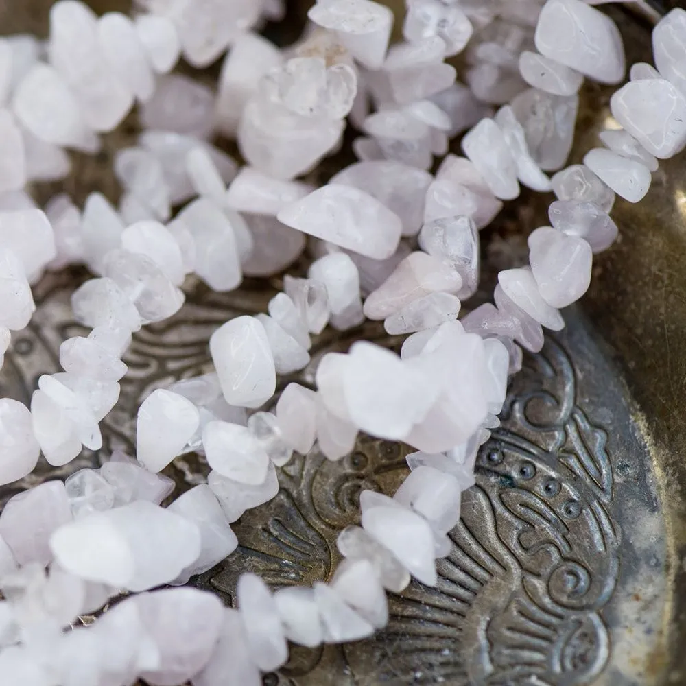 бусина кварц осколки, цвет розовый (уп.20 г)