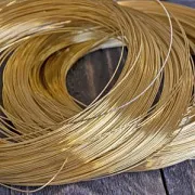 Проволока стальная для ожерелья, с памятью, цвет золото, 115х0.6 мм