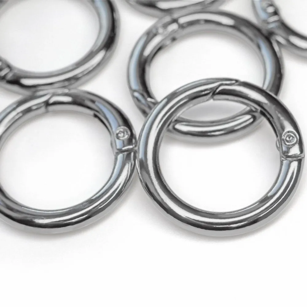 Замочки замок-кольцо для брелоков, цвет платина, 27x4 мм
