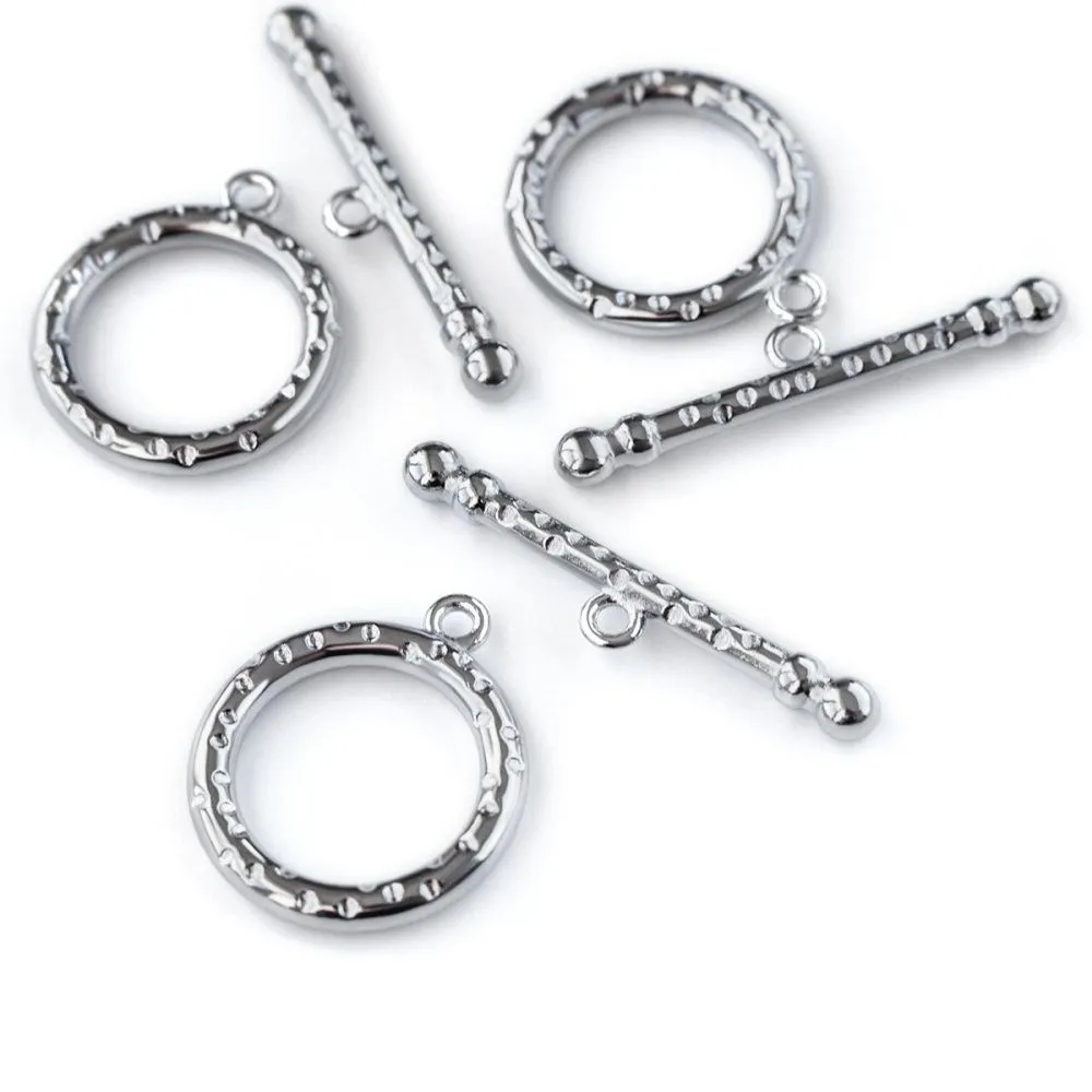 Замочки тоггл "спот", цвет платина, 26х21 мм