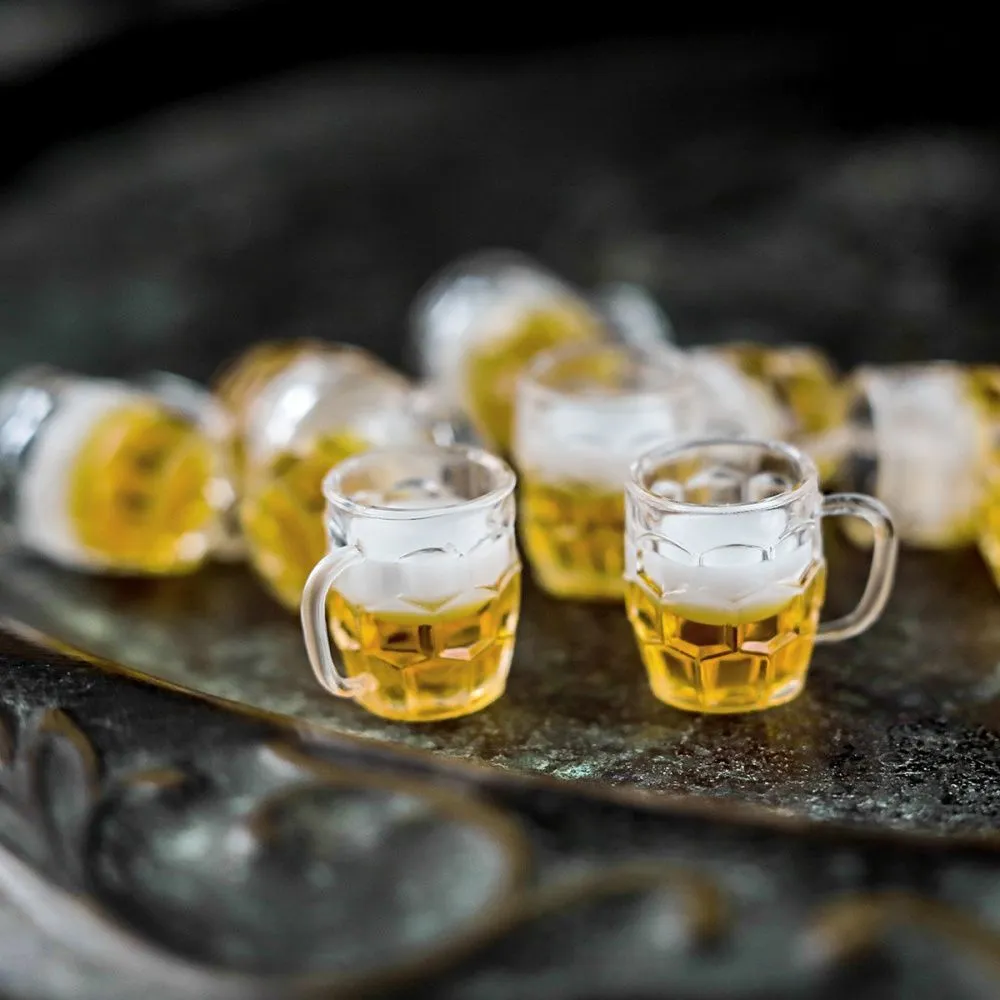 подвеска из смолы "подержи моё пиво", цвет прозрачный/желтый, 11.7x14.5 мм