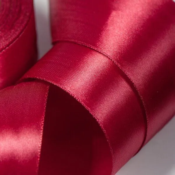 лента, атлас, цвет темно-бордовый, ширина 50 мм ленты