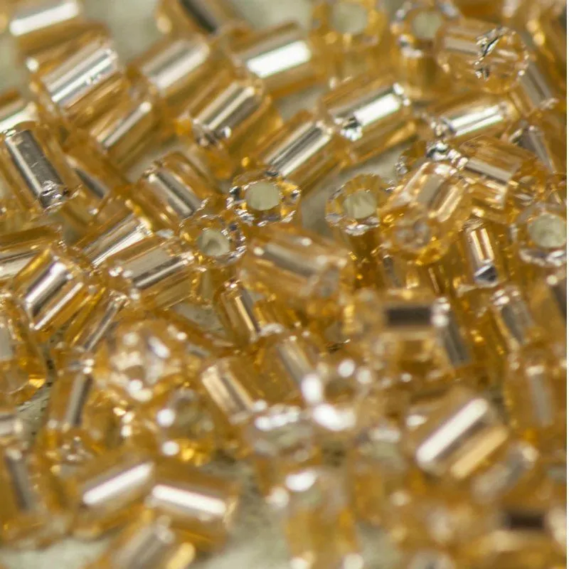 бисер "радуга", цвет золотой, 11/0 2cut (уп 7 г)