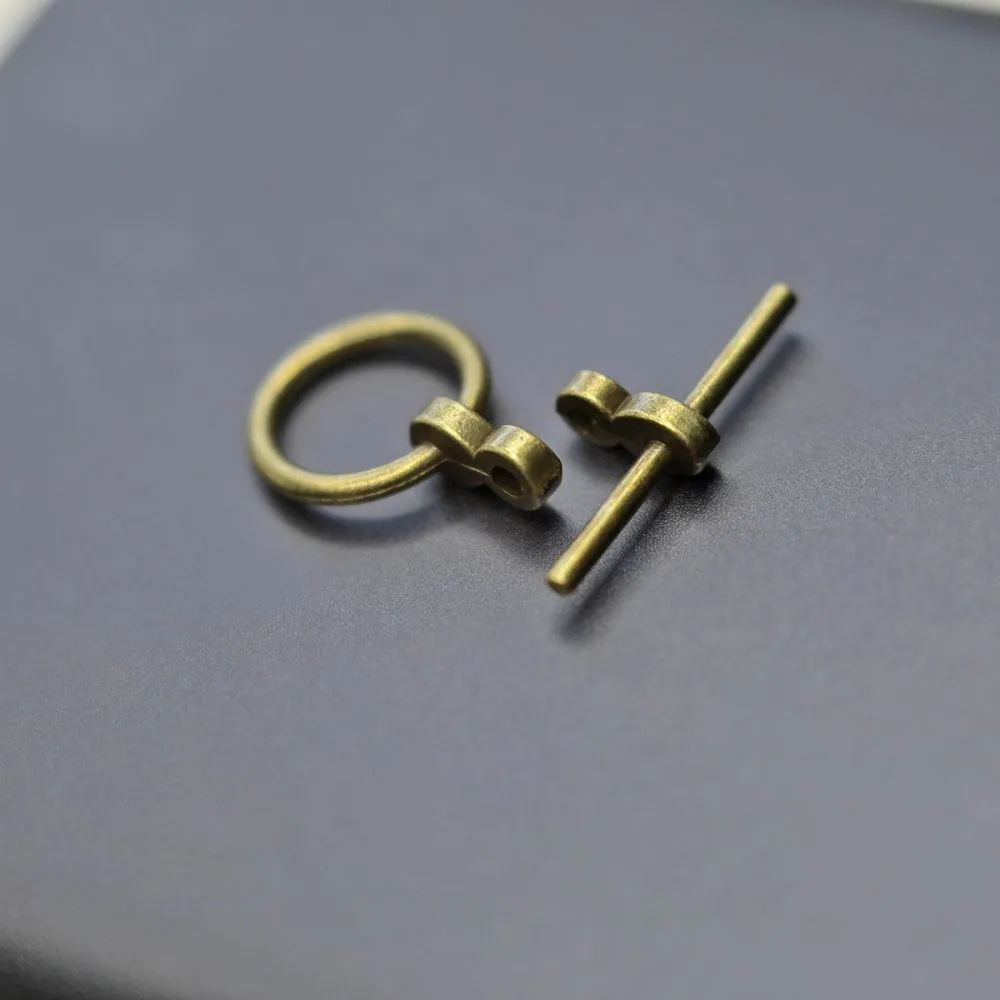 Замочки тоггл "торро", цвет античная бронза, 19x12x3 мм