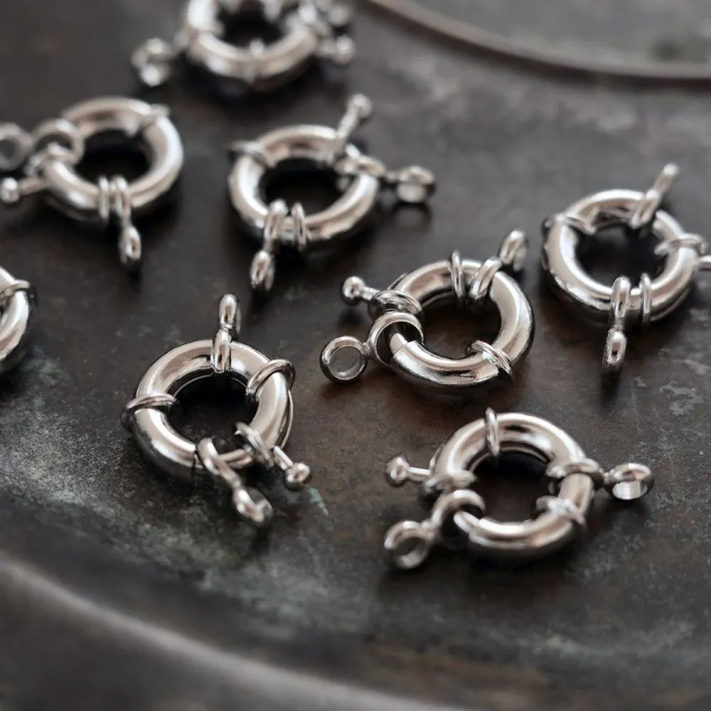 Замочки замочек-кольцо, цвет платина, 12.5-13x6 мм