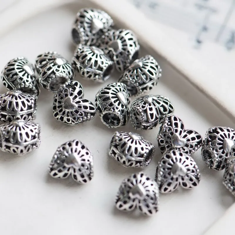 ес бусина металл "херц", цвет античное серебро,11x11x9 мм