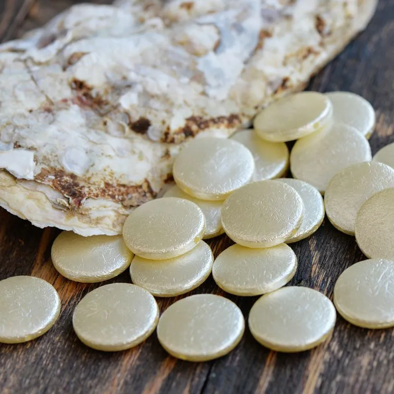 бусина, имитация хлопкового жемчуга, плоская, акрил, сливочный, 21x5 мм