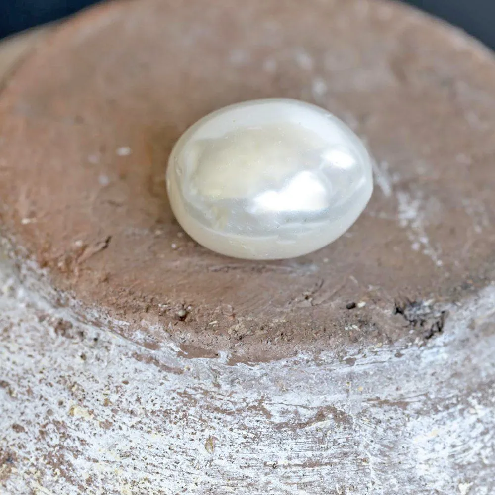 ракушечный жемчуг овальный, класс "а", цвет белый, 16x13 мм