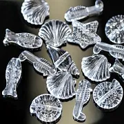 Микс акриловый разной формы "Морской коктейль", цвет прозрачный (уп 20 г)