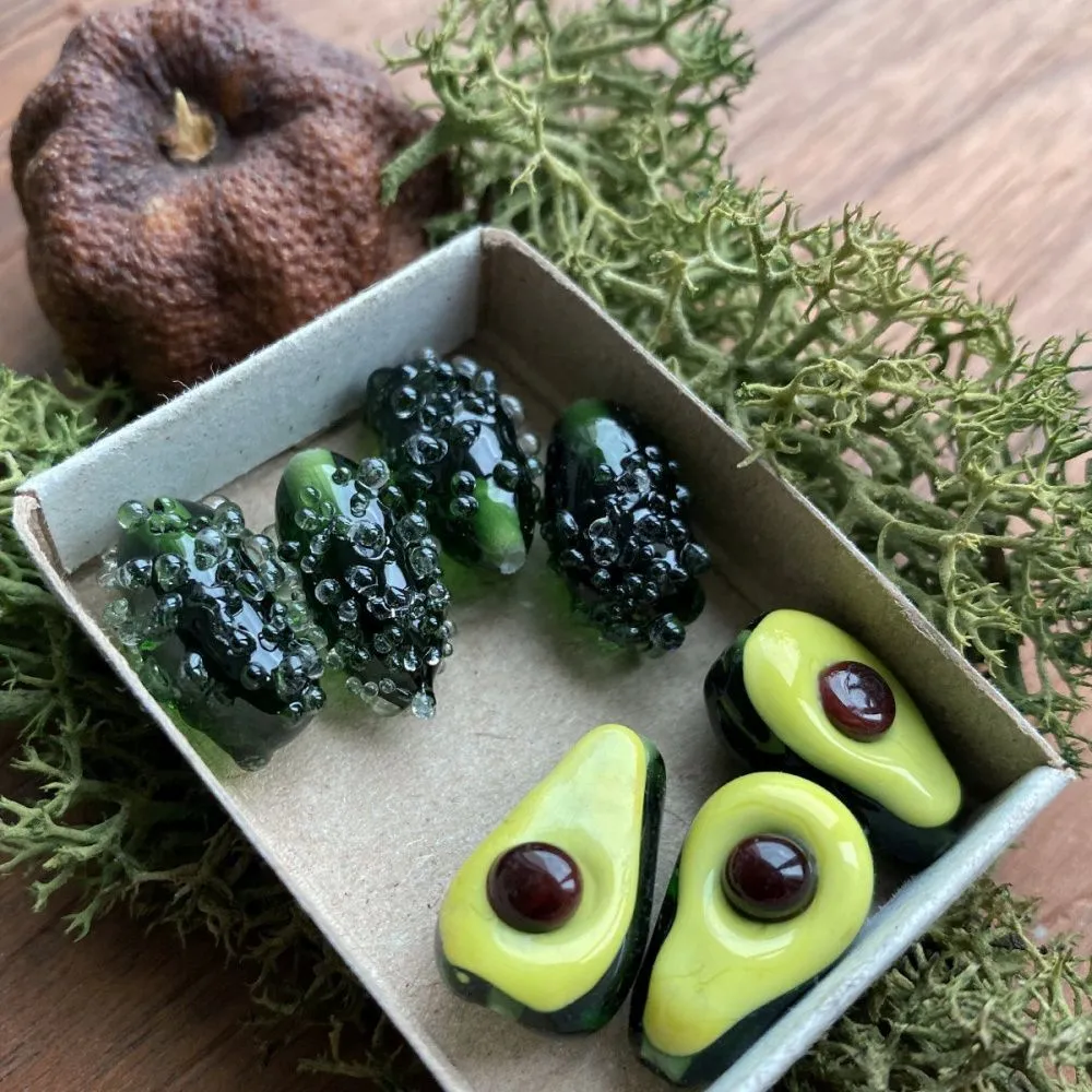 бусина, мурано "огурчик", 18 мм