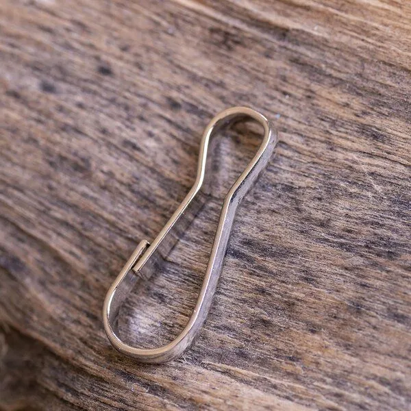 замочек-карабин "симпл", цвет платина, 19х6 мм