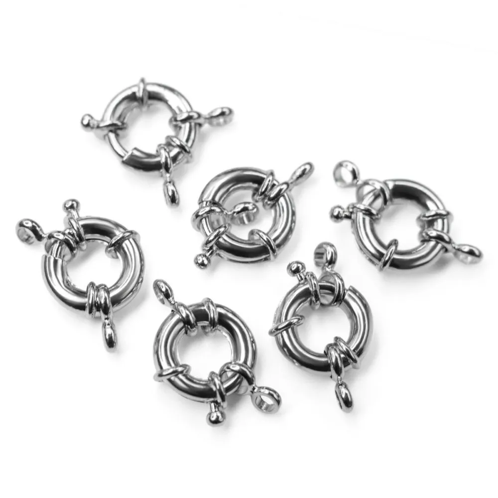 Замочки замочек-кольцо, цвет платина, 12.5-13x6 мм