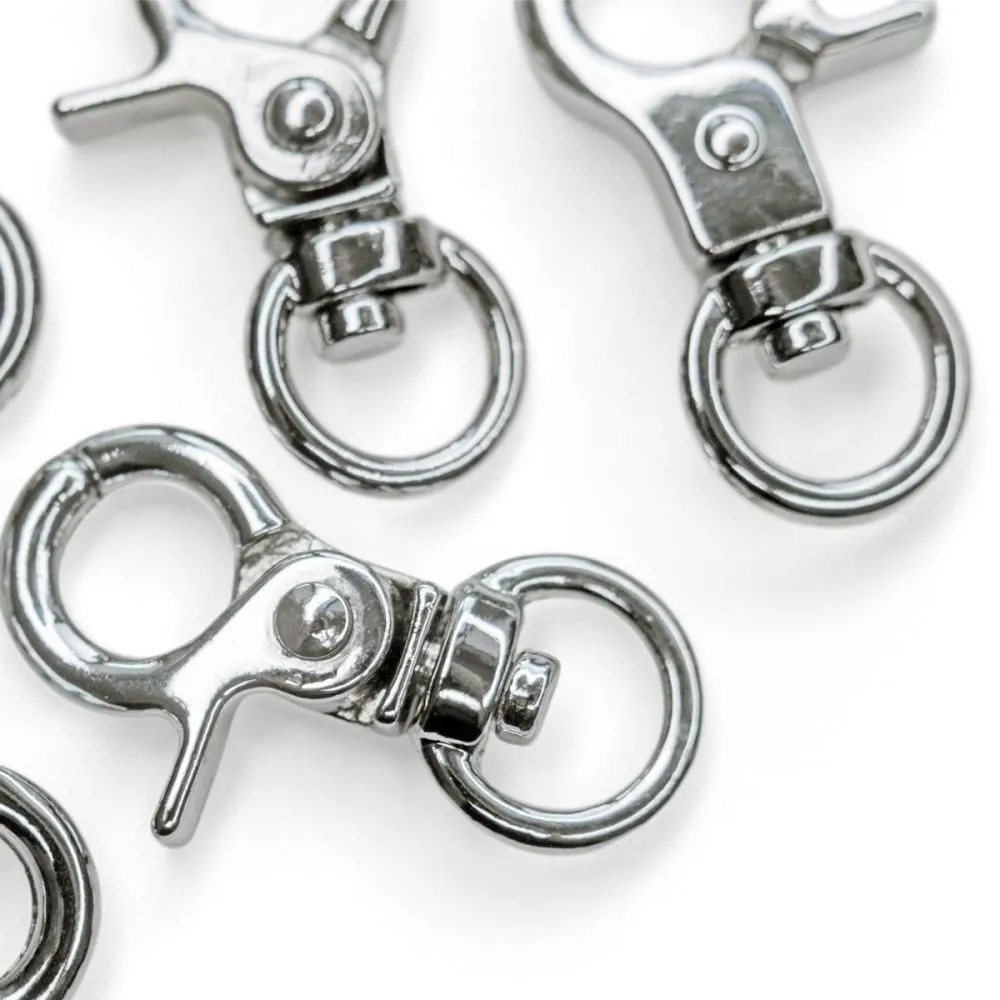 карабин, цвет платина, для брелоков, 30 мм