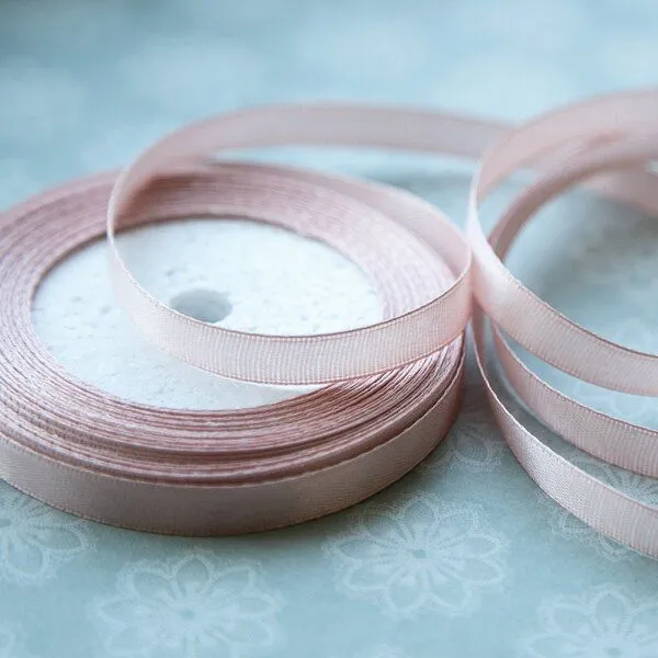 лента, атлас, цвет увядшей розы, ширина 10 мм ленты