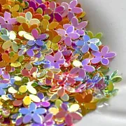 Пайетки граненые, цвет разноцветный радужный, 10 мм